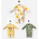 Set 3 salopete bebelusi baieti cu botosei, bumbac, Girafa