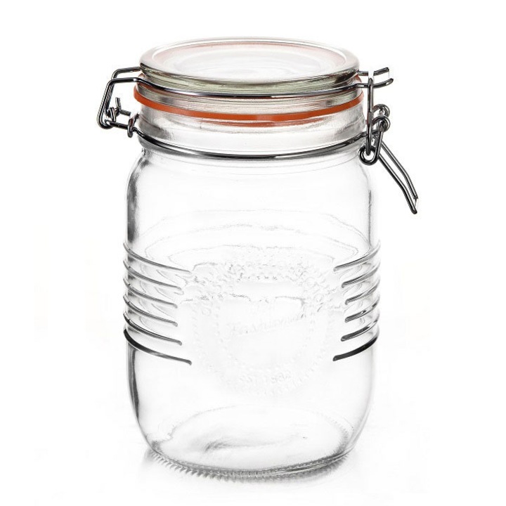 Befőttesüveg OLD FASHIONED, klipszel, 1L