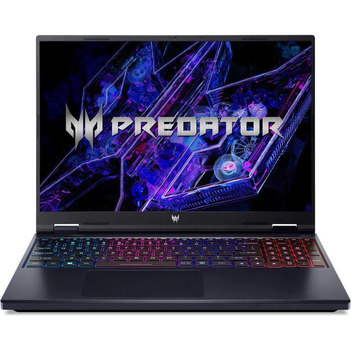 Лаптоп Acer Predator Helios Neo 16 Gaming PHN16-72-90BV с Intel Core i9-14900HX (1.6/5.8GHz, 36M), 16 GB, 1TB M.2 NVMe SSD, NVIDIA RTX 4060 8GB GDDR6 DLSS 3, Free DOS, Черен