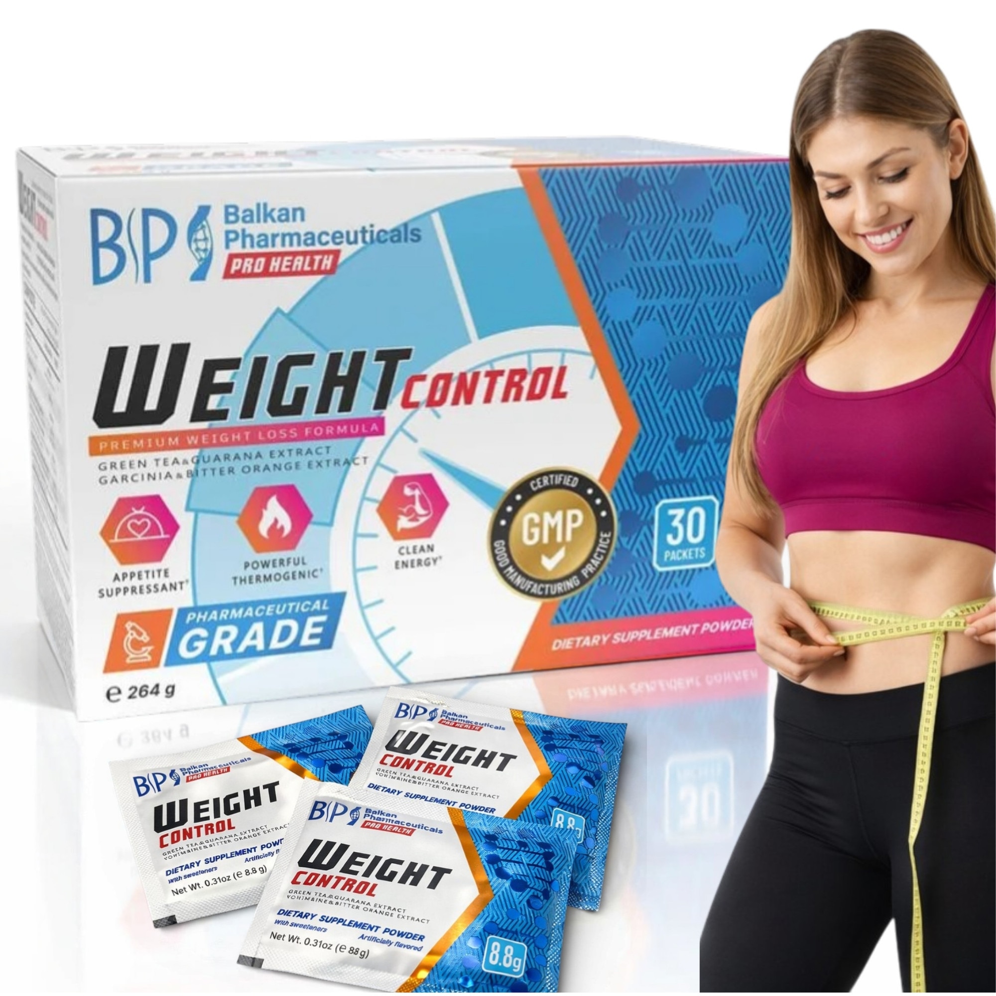 l carnitina plicuri WEIGHT Control Supliment Slabire, Balkan Pharmaceuticals®, 30 Plicuri, L- Carnitina 2000 mg + BCAA 4000 mg, Spirulina, Guarana, Ceai Verde, Garcinia,  Arderea Grasimilor, Energie, Controlul Apetitului