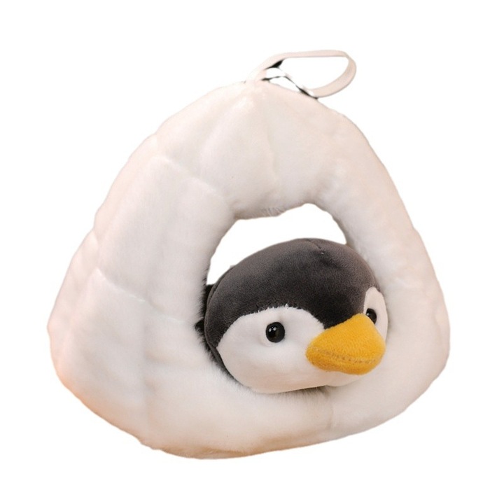 Jucarie de plus, AREOUT, Model Pinguin, Bumbac, 20cm, Multicolor