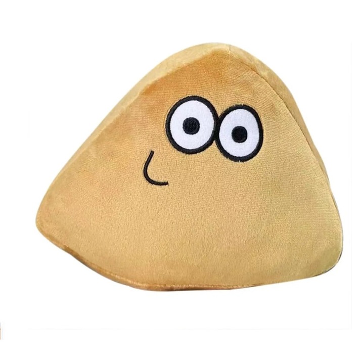 Jucarie Plus, Areout, Model Emoticon, Bumbac/Poliester, 22cm, Maro
