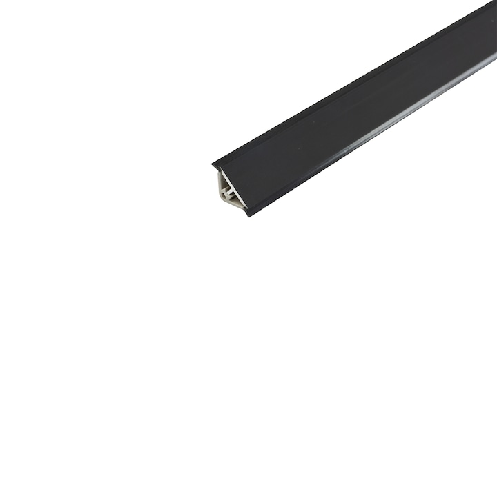 Inaltator blat model Mini IT /plinta antistrop, plastic cu insertie din aluminiu, 16x16x26.5 m m, L=2000 mm, finisaj negru