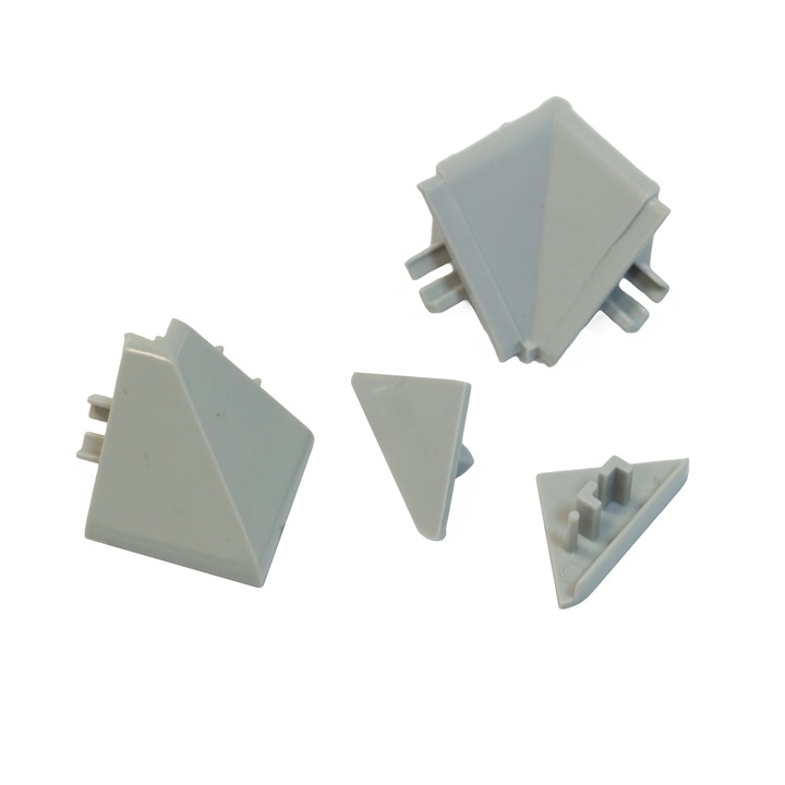 Set accesorii pentru montaj inaltator blat MINI IT, plastic, finisaj aluminiu