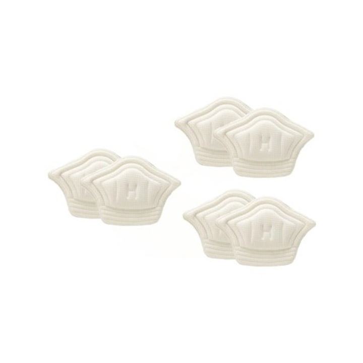 Set 6 bucati protectii calcai pentru adidasi, pantofi, 5mm grosime, marime universala, alb, Dactylion®