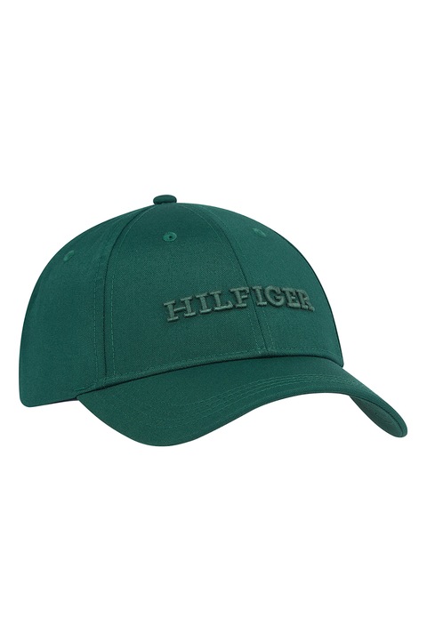 Tommy Hilfiger, Állítható baseballsapka logóhímzéssel, Zöld, Tengerzöld