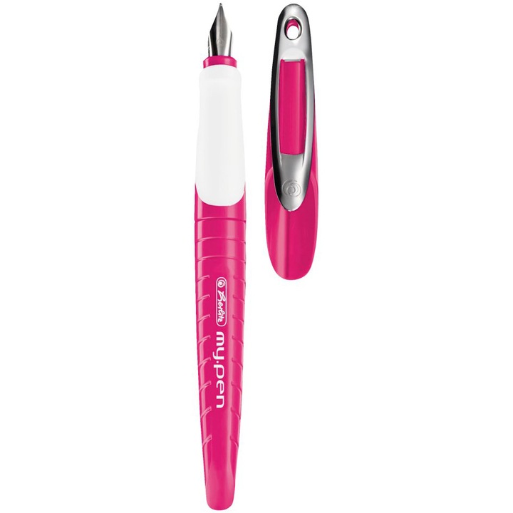 Herlitz my.pen töltőtoll, L, balkezeseknek, rózsaszín / fehér