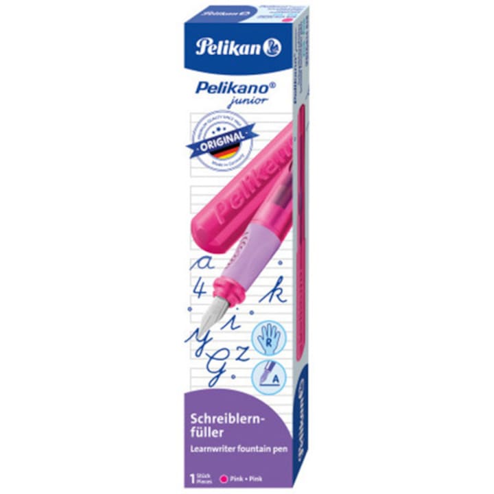 Stilou Pelikan, Pelikano Junior, Penita A, Grip Ergonomic, Pentru Dreptaci, Culoare Roz, In Cutie De Carton