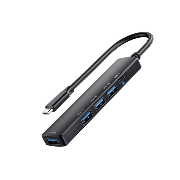 Hub USB-C, 5in1, Negru