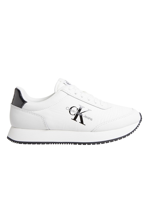 CALVIN KLEIN JEANS, Pantofi sport cu detalii din piele ecologica, Alb