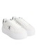 CALVIN KLEIN JEANS, Pantofi sport flatform de piele, Negru/Alb optic