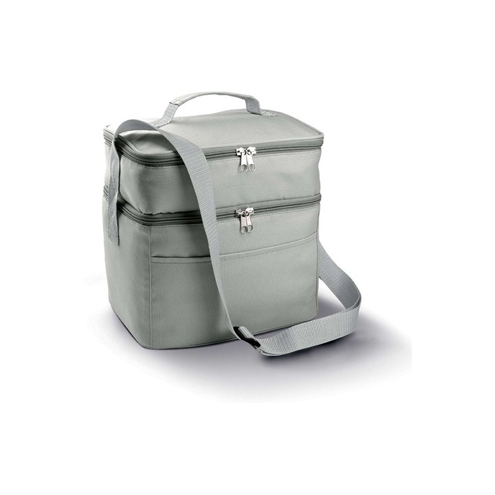 Geanta frigorifica cu doua compartimente, 26x26x19 cm - KI0317, Light grey brown