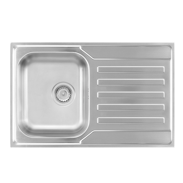 Chiuveta Inox Nera Praktik 1L 790X500 Stanga