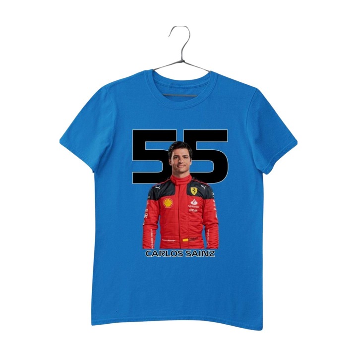 Carlos Sainz Formula 1 2024 gyerek póló, Királykék