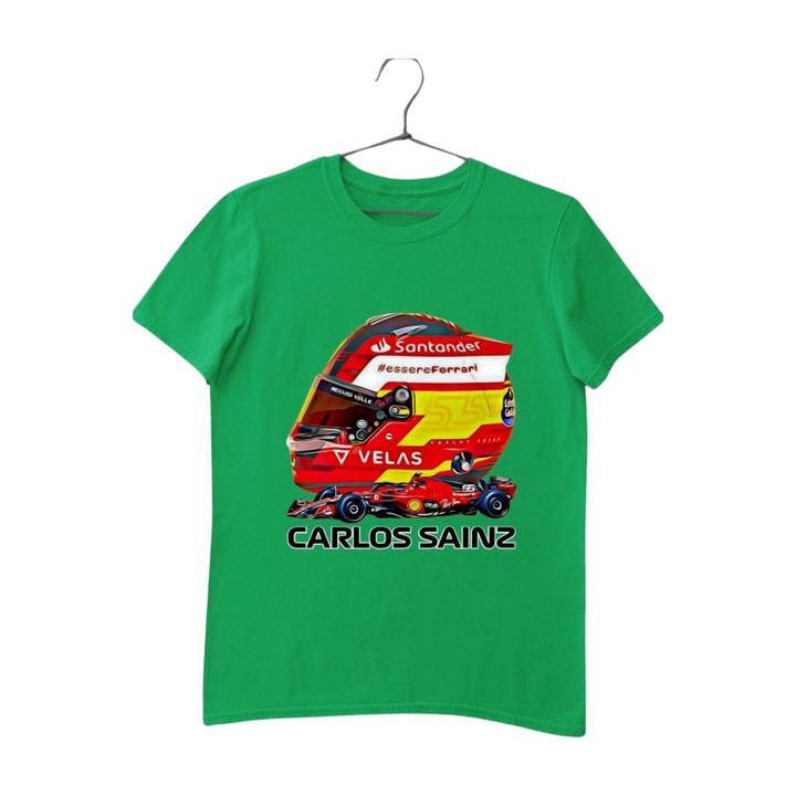 Carlos Sainz formula 1 gyerek póló, Zöld