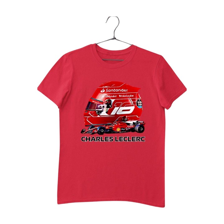 Charles Leclerc formula 1 gyerek póló, Piros