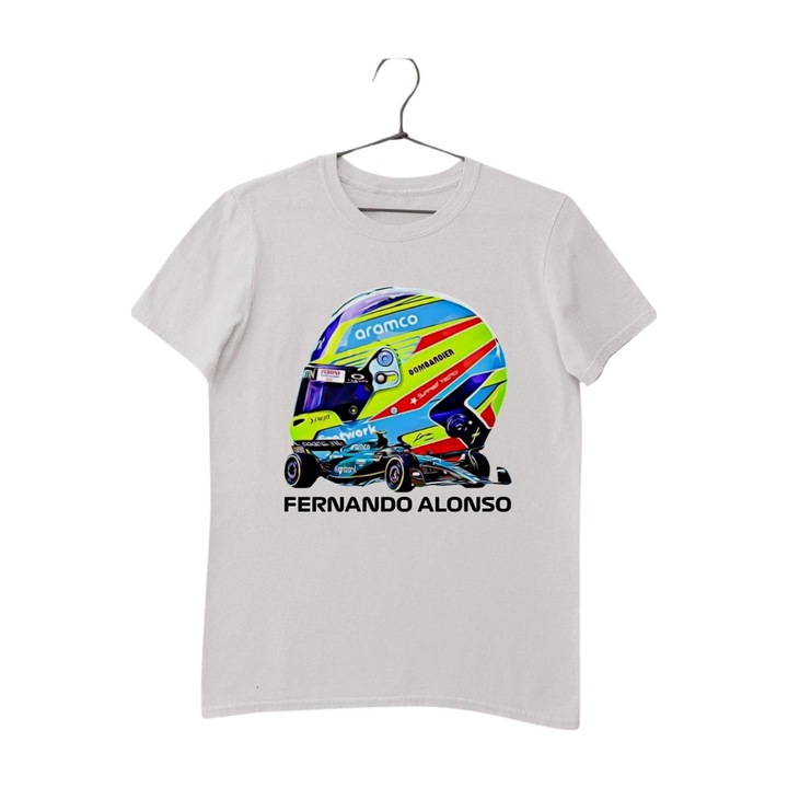 Fernando Alonso formula 1 gyerek póló, Fehér