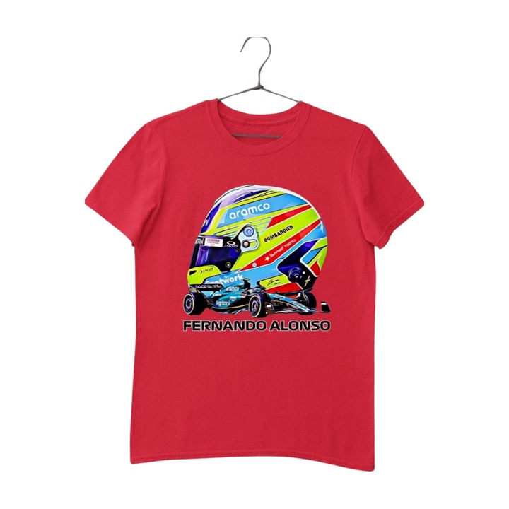 Fernando Alonso formula 1 gyerek póló, Piros