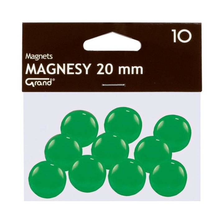 Set 10 magneti, Grand, 20mm, Verde