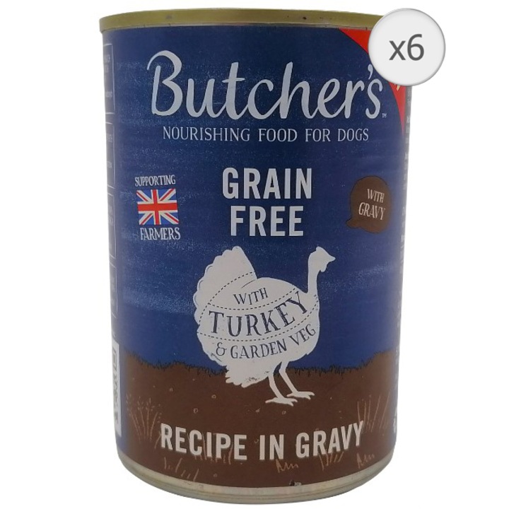 Butcher’S ORIGINAL nedves kutyaeledel, pulykával, szószban, 6 x 400g