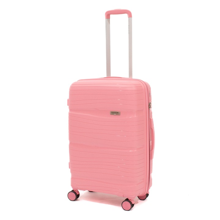 Куфар, Ella Icon, Waves, розово, 66X43X26 см