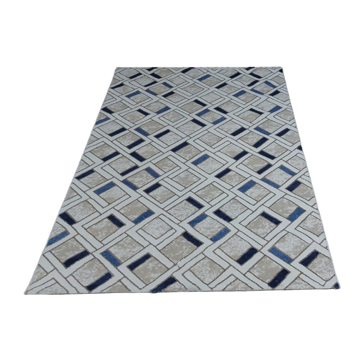 Covor Bela Soft Crem, Albastru 125 x 200 cm