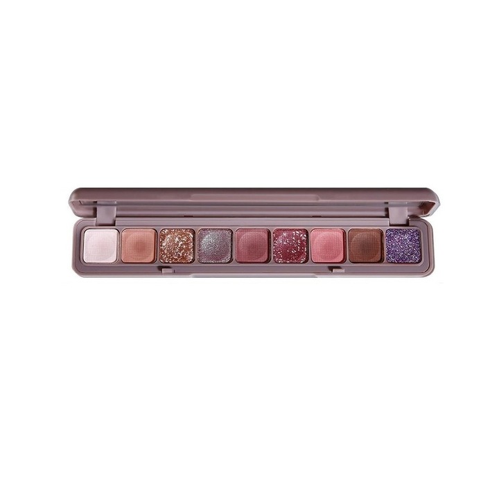 Flippy Eyeshadow Palette, 9 цвята, матови и перлени сенки за очи, водоустойчивост, огледало, 10 g, 9 x 3 x 2 cm, многоцветни