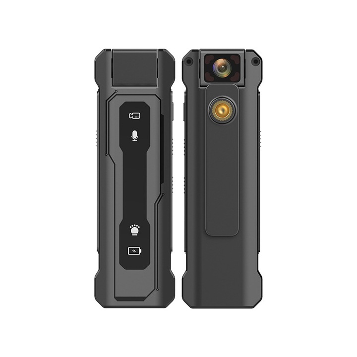 HD екшън камера, WIFI, Bluetooth, TYPE-C, USB2.0, 1080P, инфрачервено нощно виждане, оптична стабилизация на изображението, интелигентен цифров дисплей, дълъг живот на батерията, преносим с щипка отзад, черен