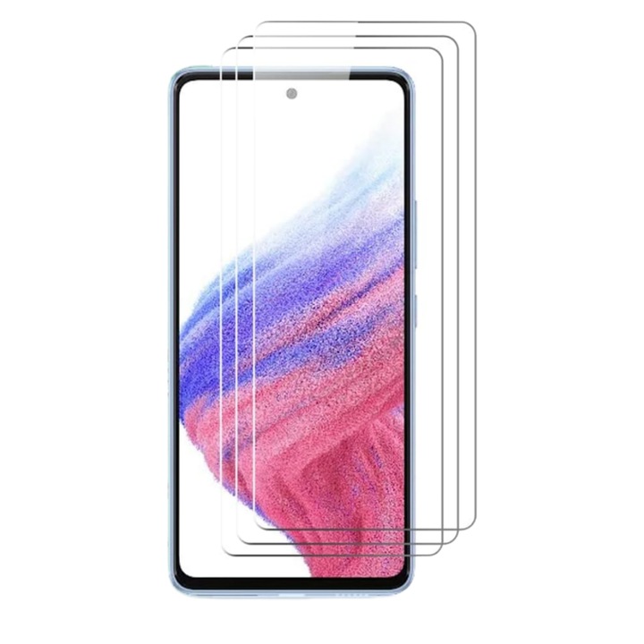 3x Professzionális képernyővédő fólia, enkourakoko, Samsung Galaxy A52S 5G / A52 5G / A52 4G készülékhez, teljes ragasztó, katonai keménység, ultra HD, karcolásgátló, ütésálló, átlátszó