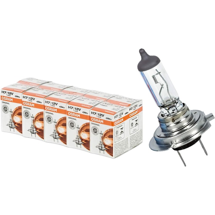 Set 10 Bucati Becuri Halogen H7 12V Osram Original