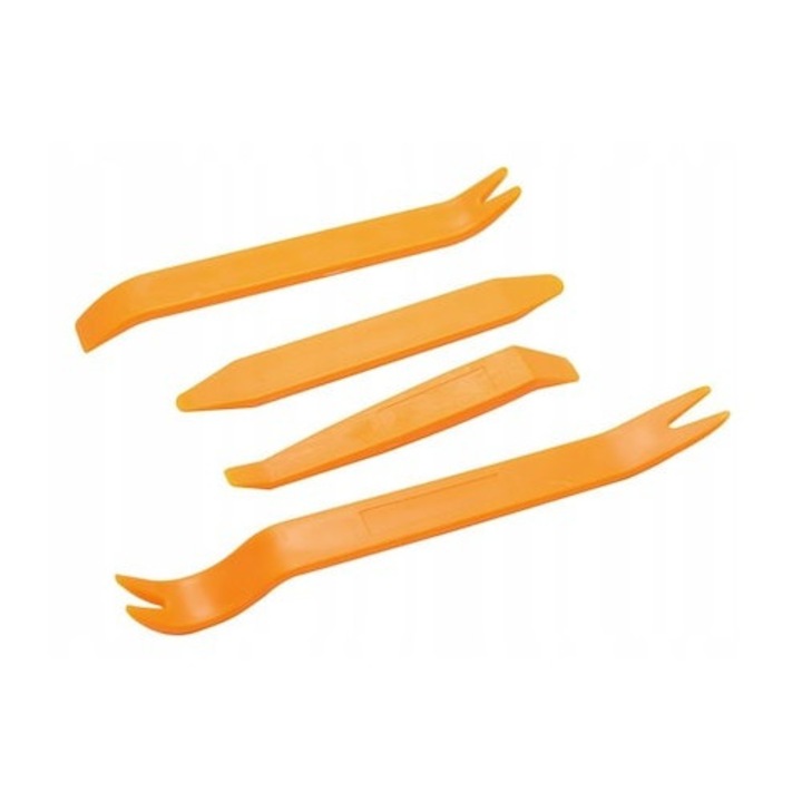 Set 4 x spatule pentru uz general, cleme auto, plastic, culoare portocaliu, marimi diferite, Dactylion®