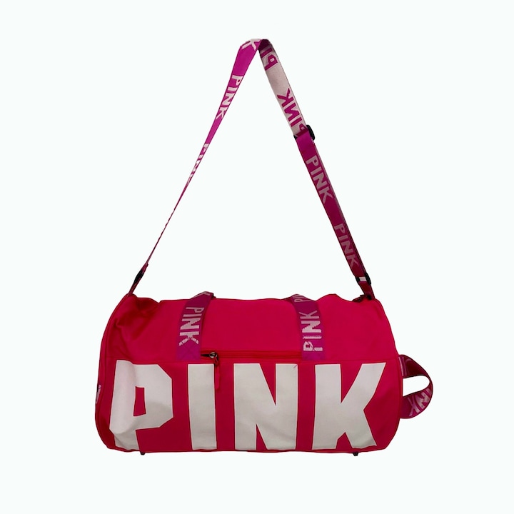 Спортна чанта за фитнес розов модел, 48 x 26 x 24 см, Seretec Solutions SP00021, розов