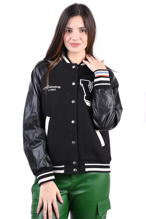 Geaca dama Baseball, Negru, Vero Moda, Marimea M 38 EU