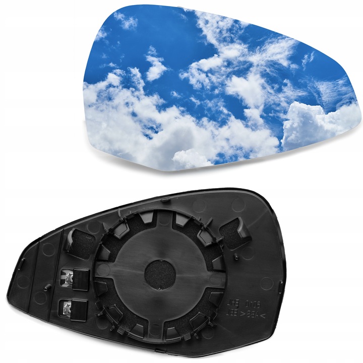 Sticla Oglinda, Dreapta, Am Audi A4 B9, A5 15-, Incalzita, Argintiu/Negru