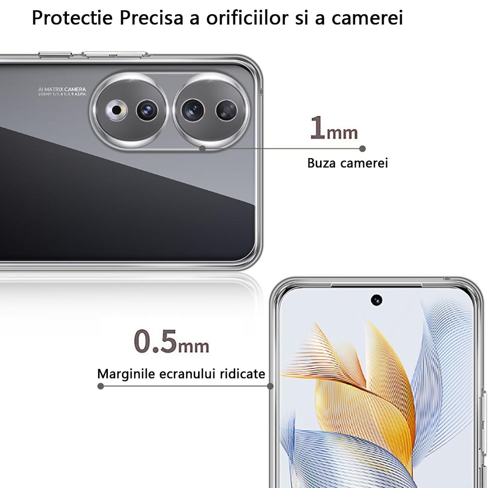 Husa Telefon, Compatibil cu Honor 90, TPU, Transparent