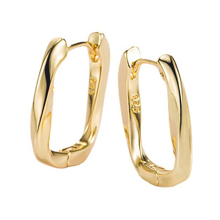 Roffie U-alakú geometrikus fülbevaló, Réz, tökéletes ajándék