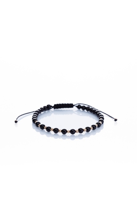 Bratara “Tourmaline Sunshine” unica handmade Aur Premium 14k si pietre semipretioase Turmalina negru Armilla