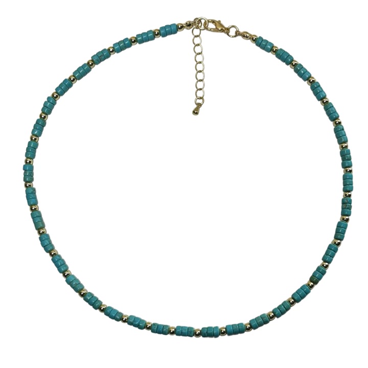 Colier Choker din pietre naturale de JASP - Design Elegant, Energie si Echilibru, 40 cm + Extensie 5 cm