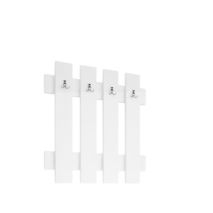 Mobleto akasztó, fehér, Pal 18 mm, 4 horog, könnyű összeszerelés, 70 x 70 cm