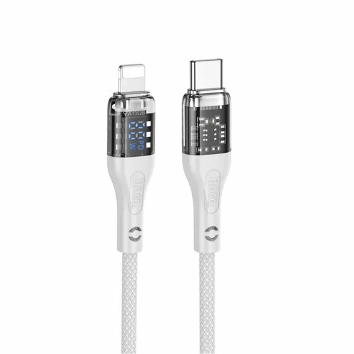 Cablu transfer date si incarcare Hoco U115 USB-C - tip Lightning PD20W QC3.0 1m, Gri
