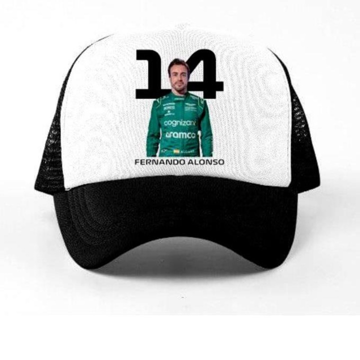 Fernando Alonso Formula 1 2024 férfi baseball sapka - fehér-fekete