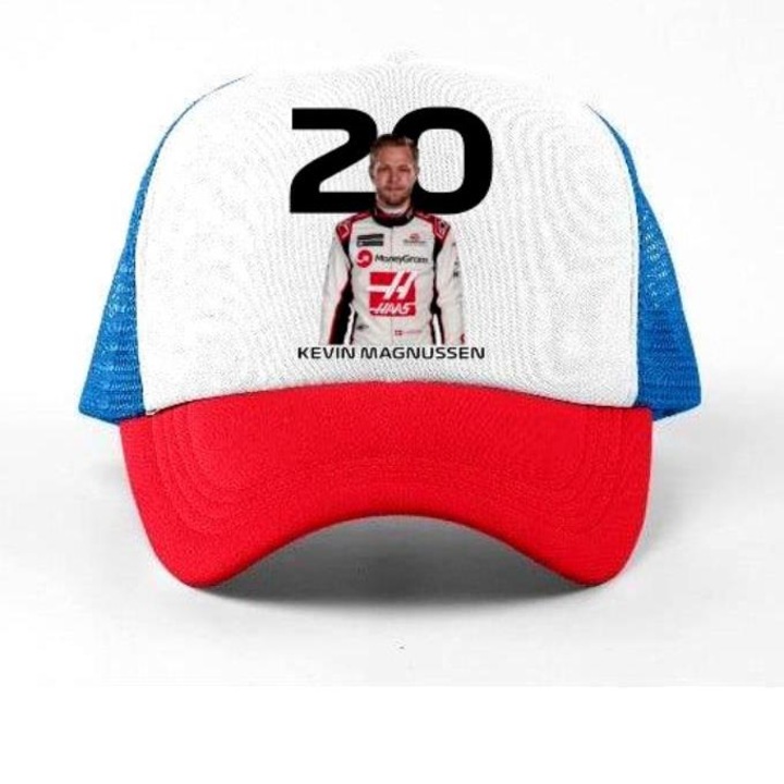 Kevin Magnussen Formula 1 2024 férfi baseball sapka - fehér-kék-piros