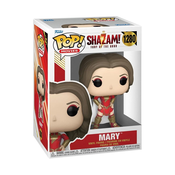 Figurina Funko Pop! SHAZAM! MARY, vinil, multicolor, 9 cm, 3 ani+