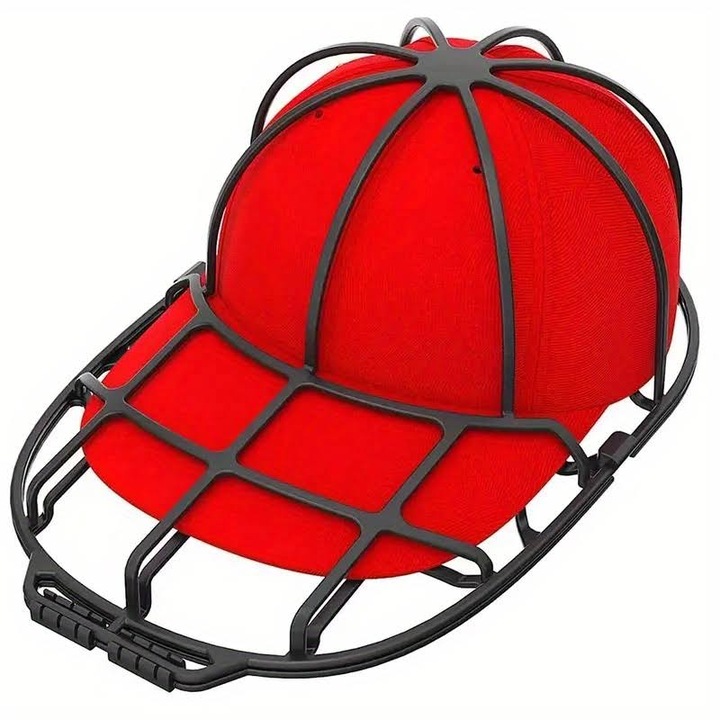 Suport Pentru Spalare Sapca La Masina De Spalat, Marime Universala, Plastic, Negru