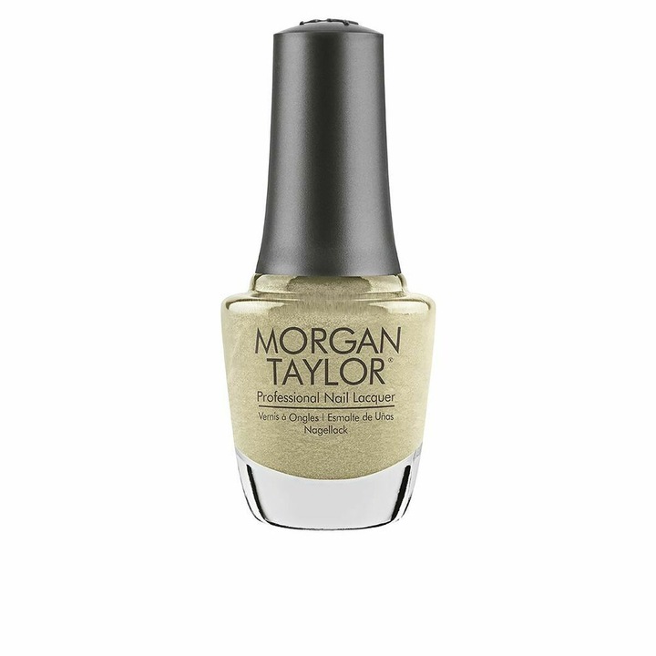 Lac de unghii cu finisaj lucios, Morgan Taylor Professional Nail Lacquer, give me gold, 15 ml