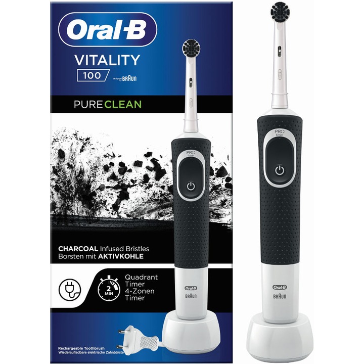 Oral-B Vitality 100 Pure Clean Black elektromos fogkefe, fekete