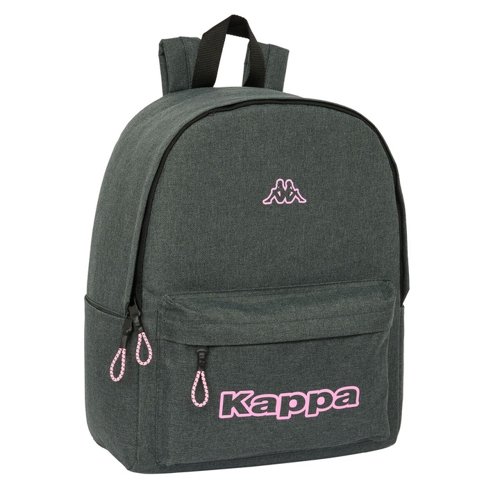 Laptop hátizsák, Kappa, poliészter, maximum 14,1", 31 x 40 x 16 cm, szürke