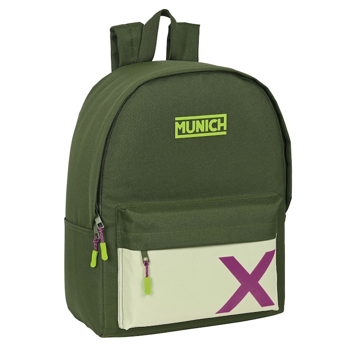 Rucsac laptop, Munich, Poliester, Maxim 14.1", 31 x 40 x 16 cm, Multicolor