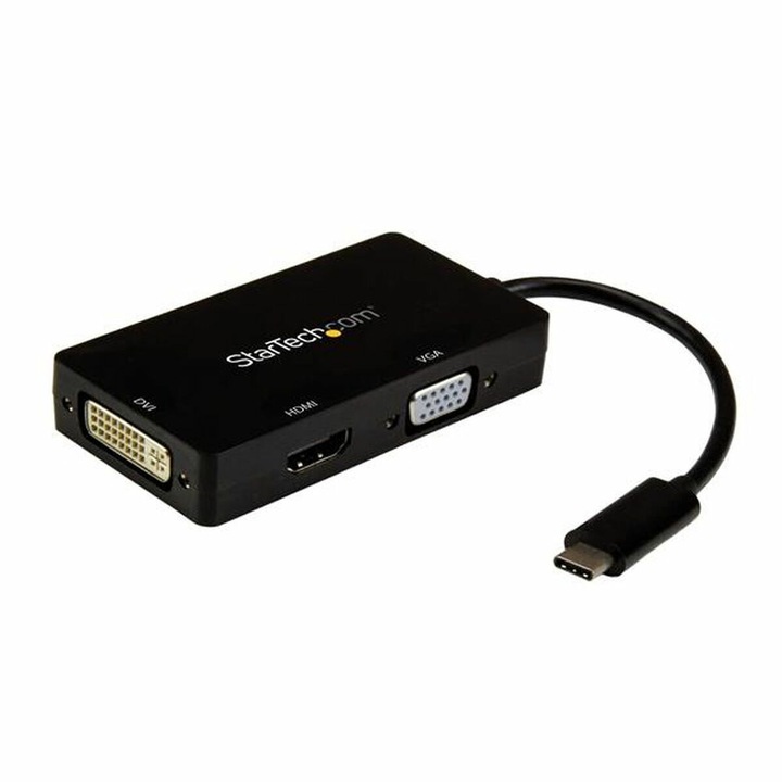 Adaptor HDMI/VGA/DVI Startech CDPVGDVHDBP, 0.15m, negru