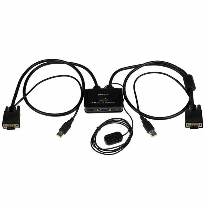 Switch KVM, Startech, USB, VGA, LED, 2048x1536px, Negru